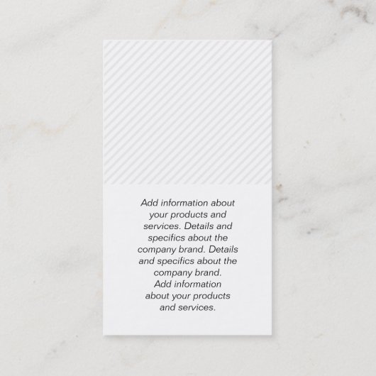 Studiolampen | Fotograaf | Camera Visitekaartje (Achterkant)