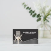 studiomicrofoon | Singer geluidstechnicus Visitekaartje (Staand voorkant)