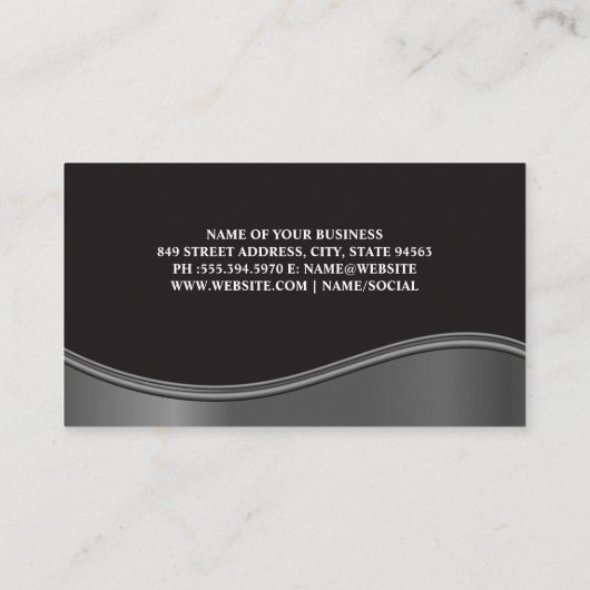 studiomicrofoon | Singer geluidstechnicus Visitekaartje (Achterkant)