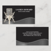 studiomicrofoon | Singer geluidstechnicus Visitekaartje (Voorkant / Achterkant)