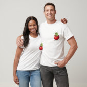 Studious Apple Bookworm Character T-shirt (Unisex)