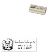 Studious Bespectacled Baby Piglet Reading Library Rubberstempel (Gestempeld)