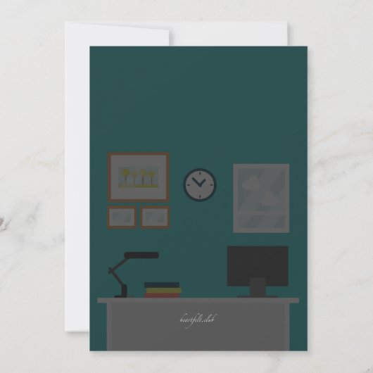 Studious Boy Uitnodiging (Achterkant)