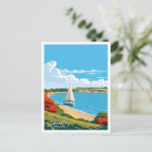 Studland Bay Engeland Reizen  illustratie Briefkaart (Staand voorkant)