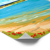 Studland Bay Engeland vintage reisillustratie Poster (Hoek)