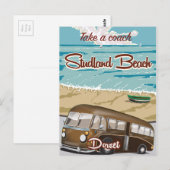Studland Beach Dorset busreis Briefkaart (Voorkant / Achterkant)