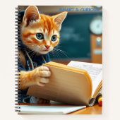 📚 Study Buddy Kitten - Adorable Scholar Notebook Notitieboek (Voorkant)
