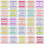 Study Courses Binder Divider Tab Student Index Tab Sticker (Voorkant)