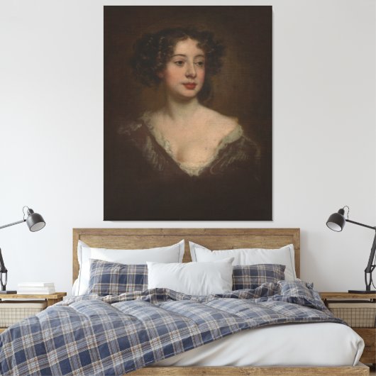Study for a Portrait of a Woman (1670s) Canvas Afdruk (Insitu (Slaapkamer))