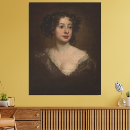 Study for a Portrait of a Woman (1670s) Canvas Afdruk (Insitu (Woonkamer))