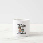 Study Fuel Mug For College Girls Coffee & Chaos Espresso Kop (Voorkant)