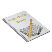Study. Hustle. Repeat – Custom Spiral Notebook Notitieboek (Rechterzijde)