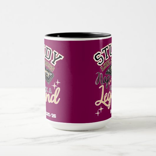 Study Like a Boss, Nap Like a Legend, College gift Mok (Midden)