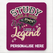 Study Like a Boss, Nap Like a Legend, College gift Muismat (Voorkant)