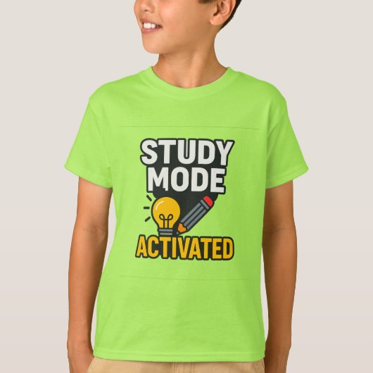 Study Mode Activated • Student & Teacher  T-shirt (Voorkant)