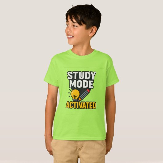 Study Mode Activated • Student & Teacher  T-shirt (Voorkant volledig)