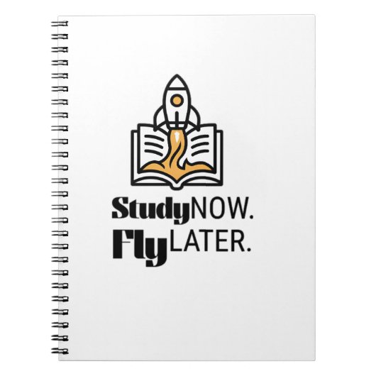 Study Now Fly Later – Student Motivation Notitieboek (Voorkant)