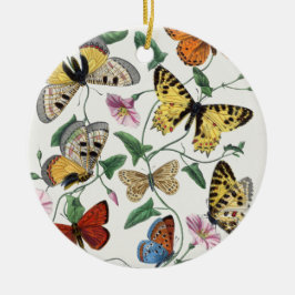 Study of diurnal butterflies by Paul Gervais Keramisch Ornament
