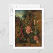 Study of Hollyhocks, c.1826 (olie aan boord) Briefkaart (Voorkant / Achterkant)