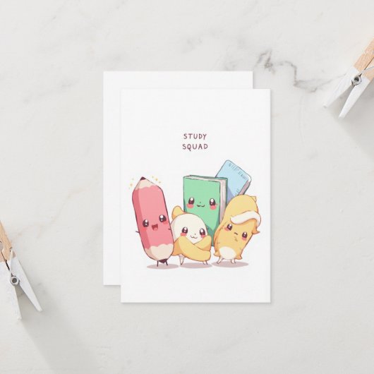 Study Squad Back to School Kaart (Voorkant / Achterkant in situ)