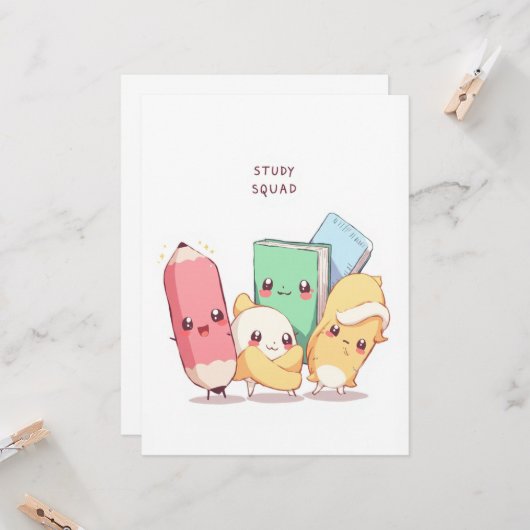 Study Squad Back to School Kaart (Voorkant / Achterkant in situ)