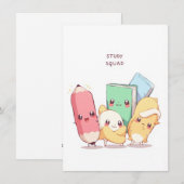 Study Squad Terug naar School Feestdagenkaart (Voorkant / Achterkant)