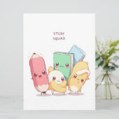 Study Squad Terug naar School Kaart (Staand voorkant)