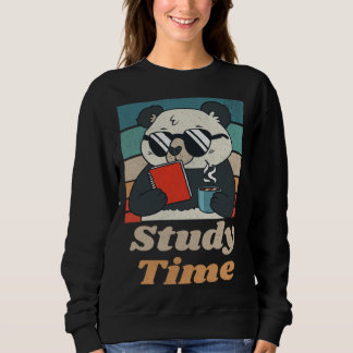 Study Time Panda Bear Cute Retro Animal Student Trui