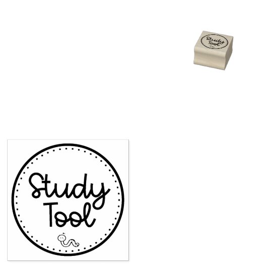 Study Tool Teacher Stamp Rubberstempel (Gestempeld)