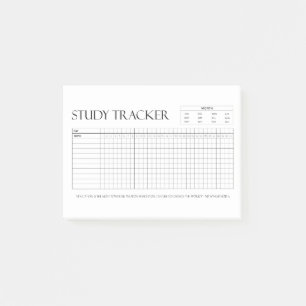 Study Tracker   Maand   31 dagen   Onderwerp   Voo Post-it® Notes