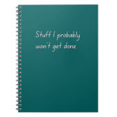 Stuf dat ik klaar krijg, grappig Notitieboek (Blau (Voorkant)