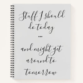 Stuf dat ik vandaag, manuscript, jouw naam op rug  notitieboek