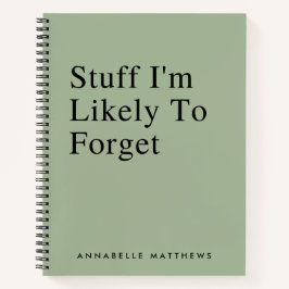 Stuf dat ik waarschijnlijk grappige citaat vergeet notitieboek