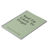 Stuf dat ik waarschijnlijk grappige citaat vergeet notitieboek (Linkerzijde)