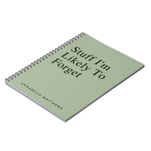 Stuf dat ik waarschijnlijk grappige citaat vergeet notitieboek (Linkerzijde)