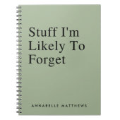 Stuf dat ik waarschijnlijk grappige citaat vergeet notitieboek (Voorkant)