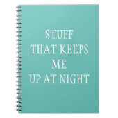 Stuf dat me 's nachts wakker houdt notitieboek (Voorkant)