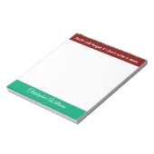 Stuff I will forget name burgundy green Notitieblok (Linkerzijde)