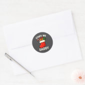 Stuff Me Daddy Christmas Stocking Naughty Christma Ronde Sticker (Envelop)