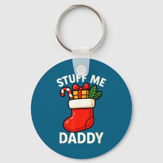 Stuff Me Daddy Christmas Stocking Naughty Christma Sleutelhanger (Voorkant)