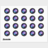 StuffByNick ronde logo kleur Sticker (Vel)