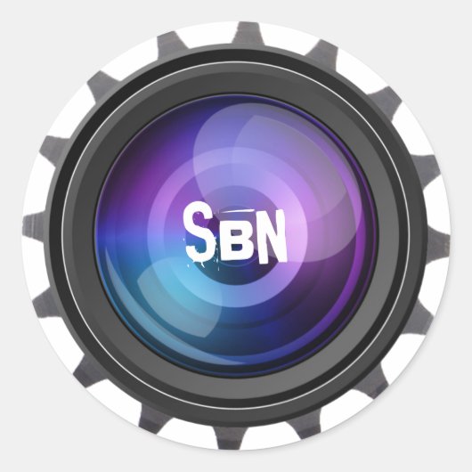 StuffByNick ronde logo kleur Sticker (Voorkant)