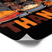 Stuffed And Thankful Dachshund Funny Thanksgiving  Poster (Hoek)