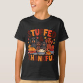 Stuffed And Thankful Dachshund Funny Thanksgiving  T-shirt (Voorkant)