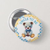 Stuffed Animals | Uncle to Be Baby Shower Ronde Button 5,7 Cm (Voorkant /achterkant)