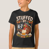 Stuffed By 67 Funny Teacher 67 Thanksgiving Turkey T-shirt (Voorkant)