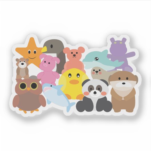 Stuffed Toys  Sticker (Voorkant)