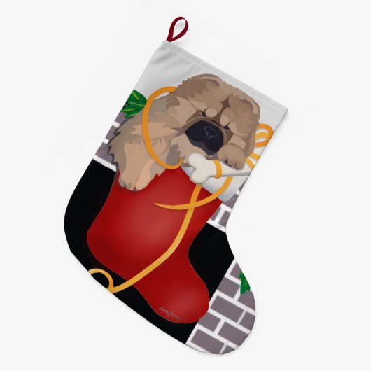 Stuffer-hasj-pap Grote Kerstsok (Voorkant (Hangend))