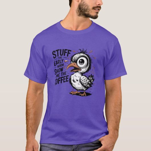 Stuffhe Early worm show me friends T-shirt (Voorkant)