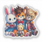 Stuffies Beste Vrienden Sticker (Voorkant)